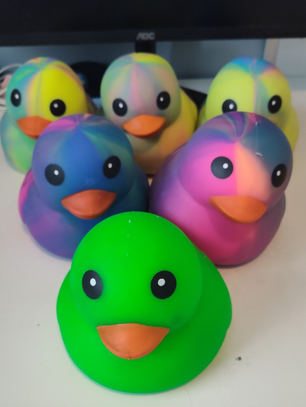 Jumbo Colorful Duck Squishy